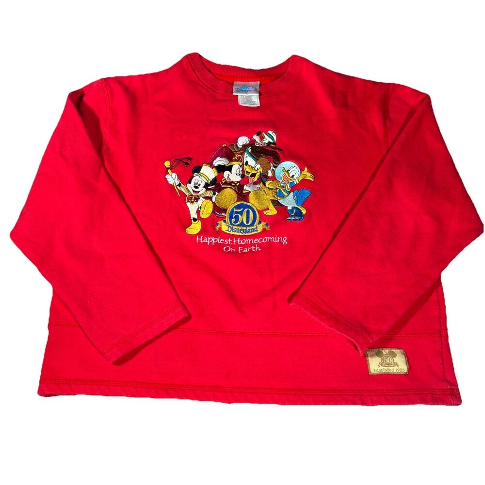 Disney 50th Anniversary Homecoming‎ Women’s L Embroidered Crewneck Sweater